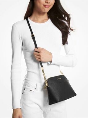 ✨ Michael Kors Jet Set Travel Medium Dome Crossbody Bag - Black NWOT✨
